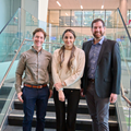 Left to right: Dr. Sébastien Perreault, Dorsa Sadat Kiaei, and Pr. Mathieu Dehaes. CHU Sainte-Justine (Véronique Lavoie)