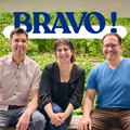 Photo (de gauche à droite) : Gael Cagnone, Élise Drapé et Alexandre Dubrac © CHU Sainte‑Justine (Véronique Lavoie)